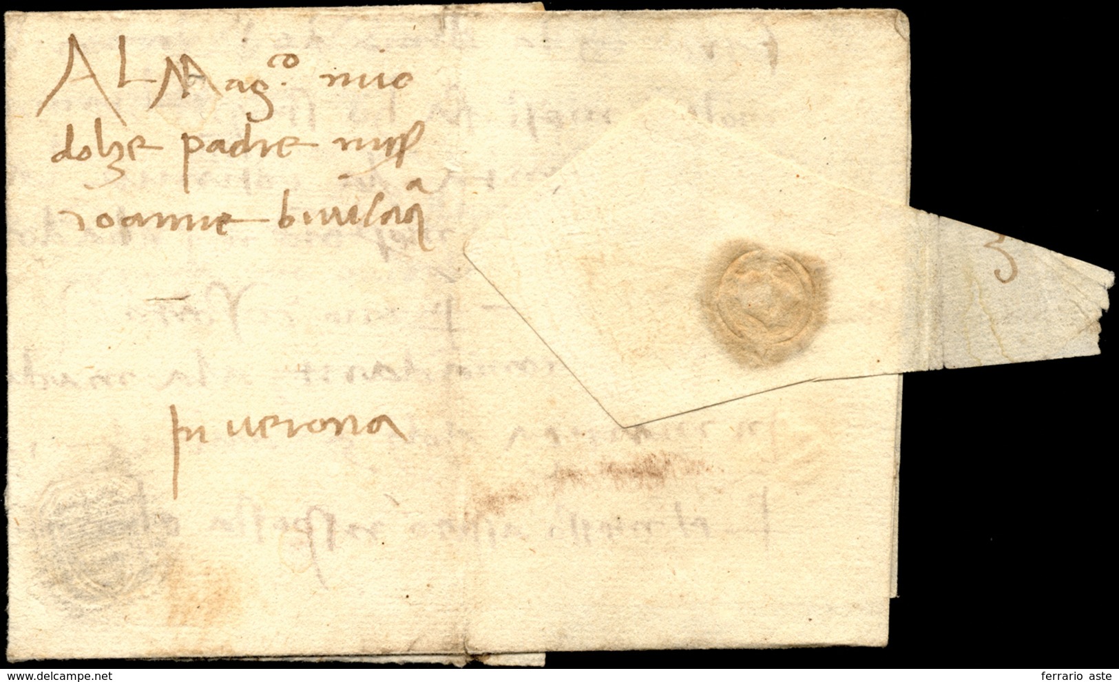 1498 - Lettera Completa Di Testo Da Mantova A Giovani Bevilacqua A Verona, Scritta Dalla Figlia Che ... - ...-1850 Voorfilatelie