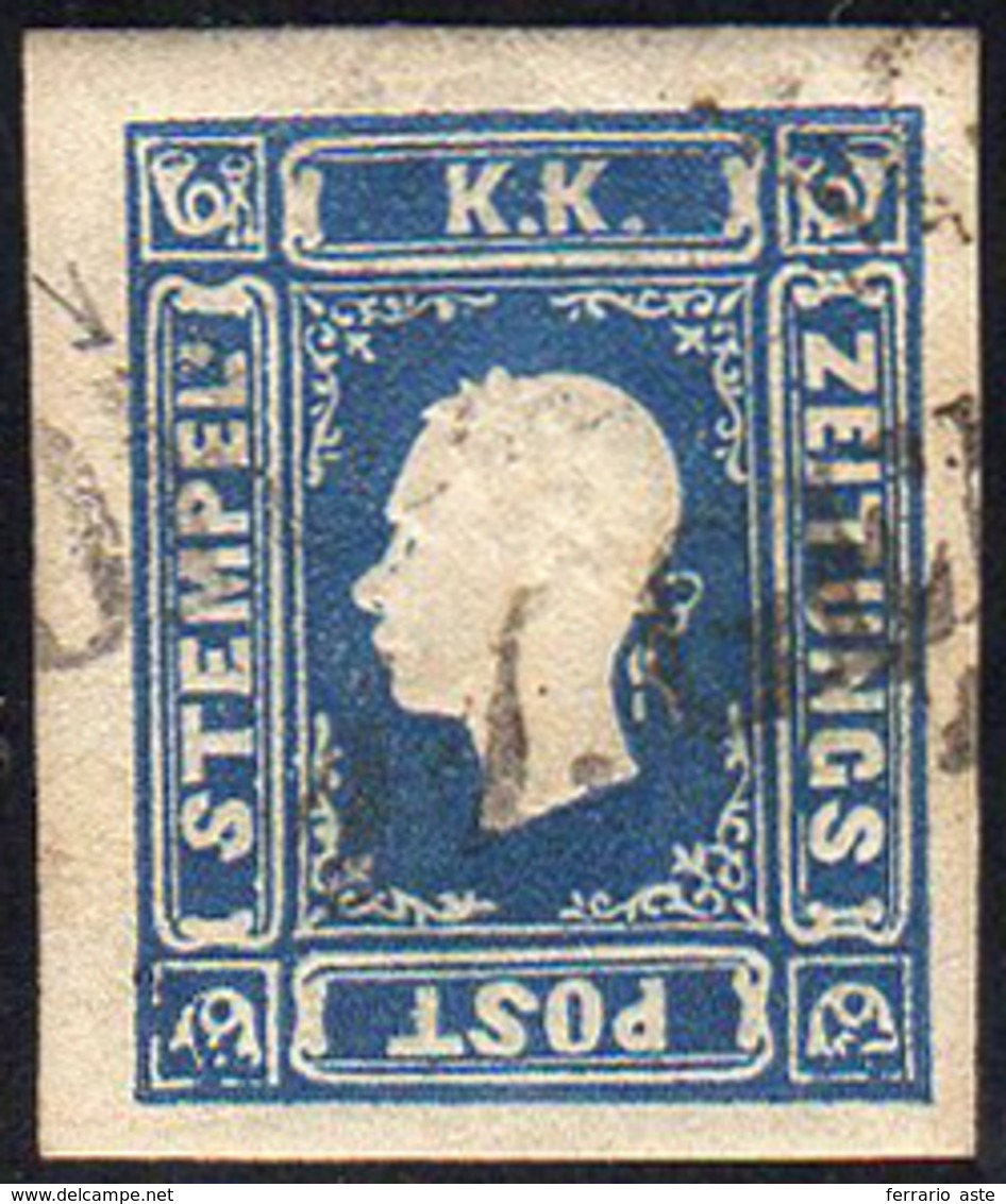 1858 - 1,05 S. Azzurro (8), Usato, Perfetto. Sorani. ... - Lombardije-Venetië