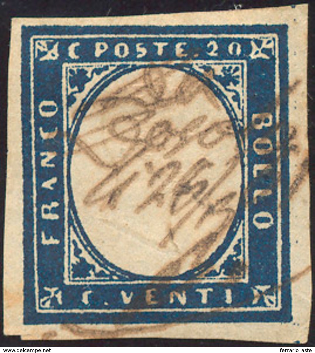 DOSOLO, Grafico Provvisorio, Punti R1 - 20 Cent. Azzurro Scuro (15C), Perfetto, Usato 26/3/1861. Rar... - Lombardije-Venetië