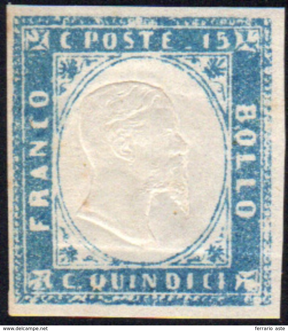 1863 - 15 Cent. Celeste Latteo (11d), Gomma Integra, Perfetto. Cert. Diena. ... - Andere & Zonder Classificatie