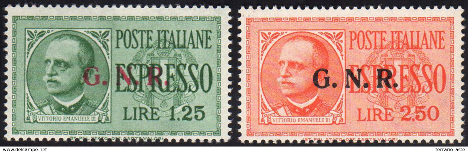 1944 - Soprastampati G.N.R Di Verona (19/20), Gomma Integra, Perfetti. Cert. Raybaudi. ... - Andere & Zonder Classificatie