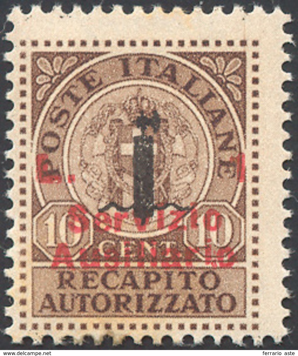 GUIDIZZOLO 1945 - 1 Lira Su 10 Cent., Soprastampa Modificata (2A), Non Emesso, Perfetto, Gomma Origi... - Zonder Classificatie