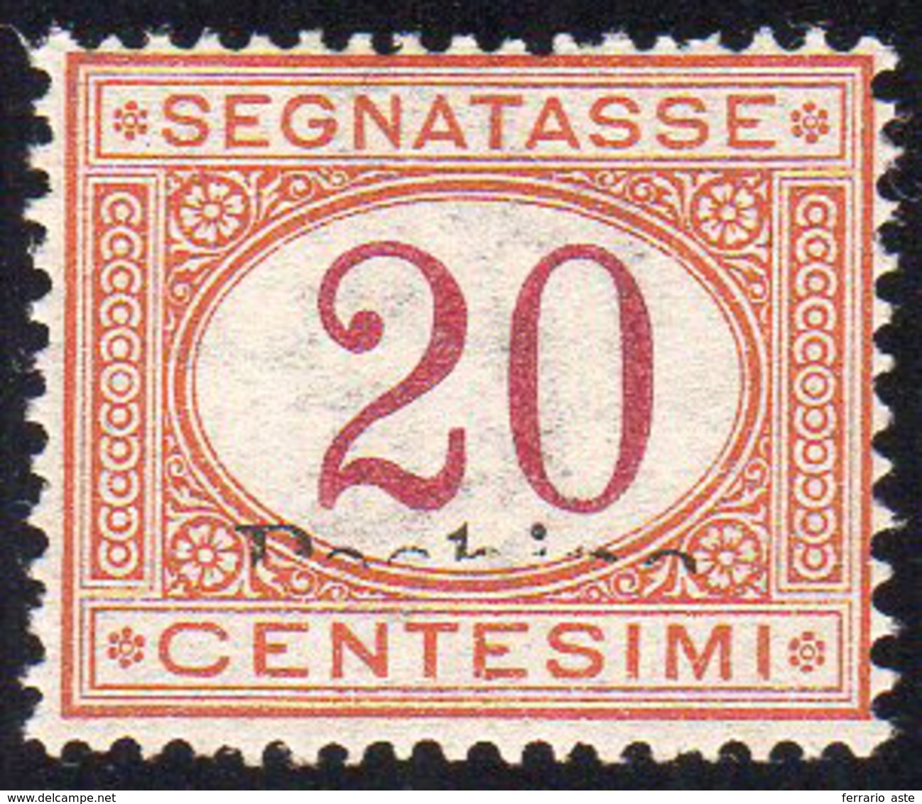 PECHINO SEGNATASSE 1917 - 20 Cent., Sopratsampa Parziale (2), Gomma Originale, Perfetto. Bella Varie... - Andere & Zonder Classificatie