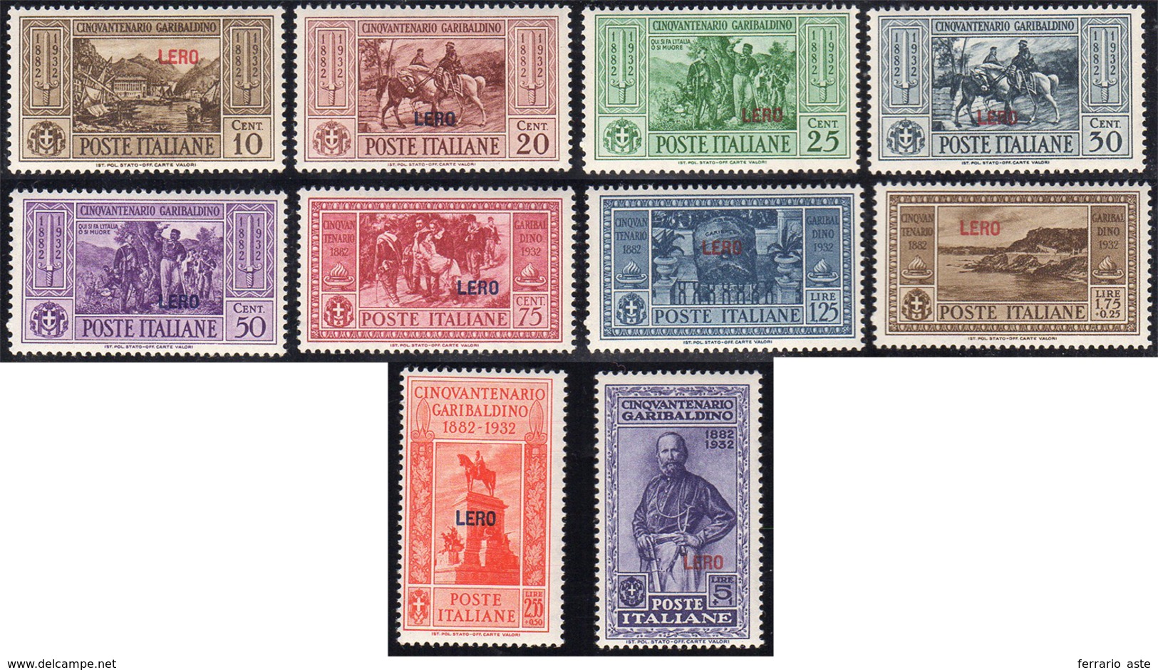 LERO 1932 - Garibaldi (17/26), Gomma Integra, Perfetti. ... - Egée