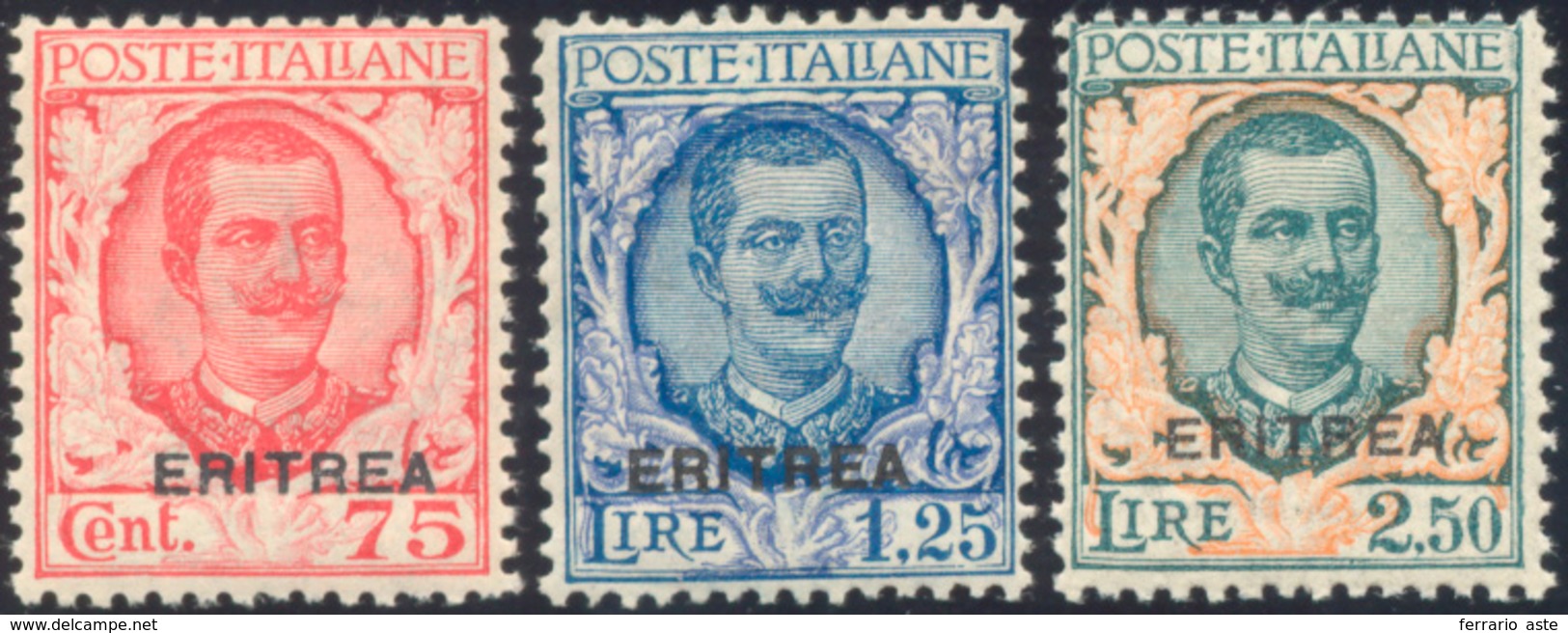 1926 - Floreale Soprastampati (113/115), Perfetti, Gomma Originale Integra. Ferrario. ... - Eritrea