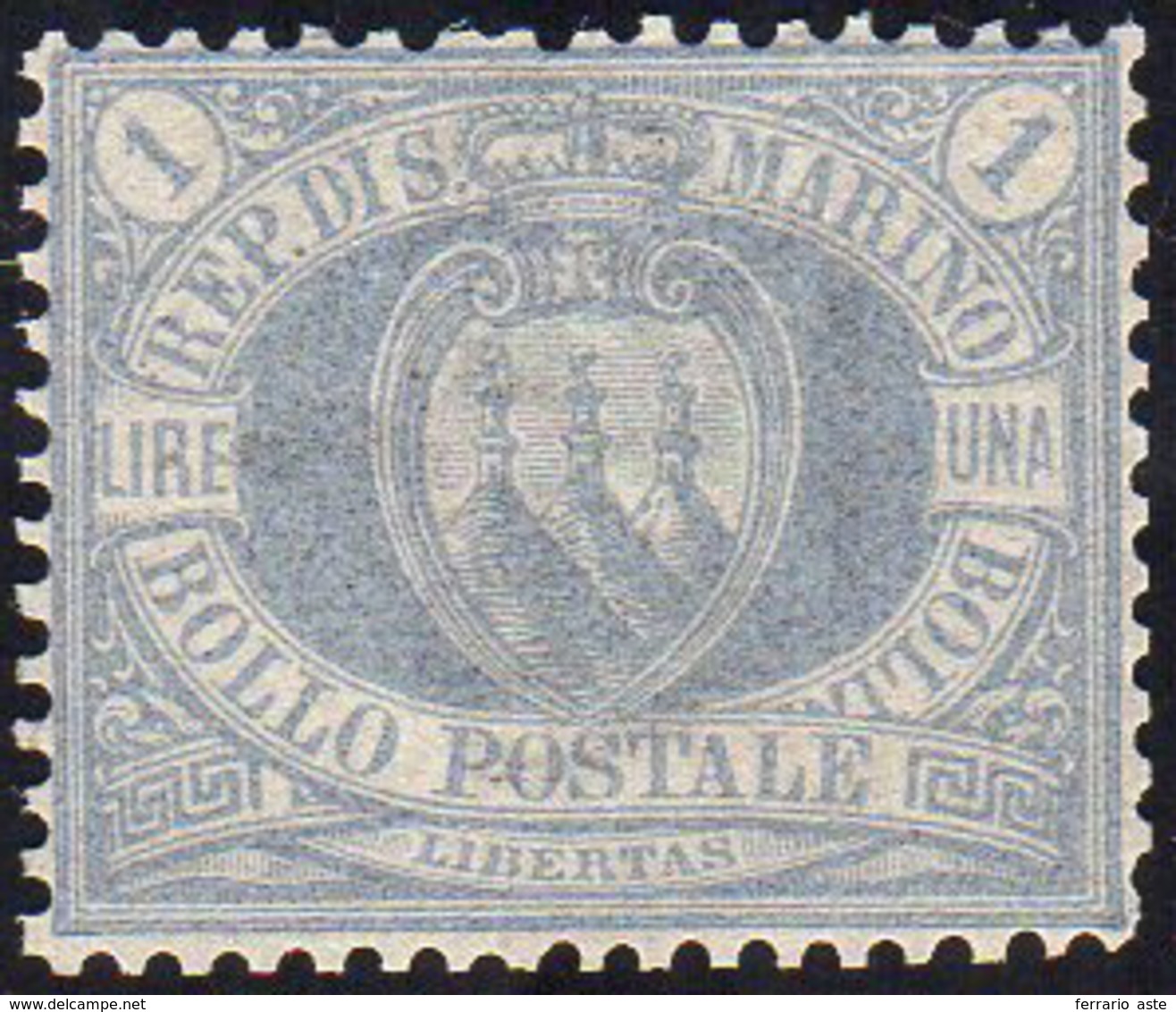 1894 - 1 Lira Oltremare Stemma (31), Ottima Centratura, Gomma Integra, Perfetto. Bello E Raro. Cert.... - Andere & Zonder Classificatie