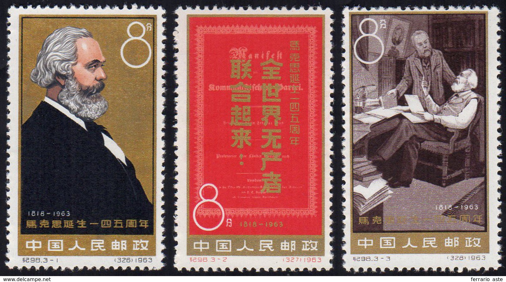 1963 - Karl Marx, Complete Set (Yv.1466/1468, M.699/701), O.g., MNH. ... - Andere & Zonder Classificatie