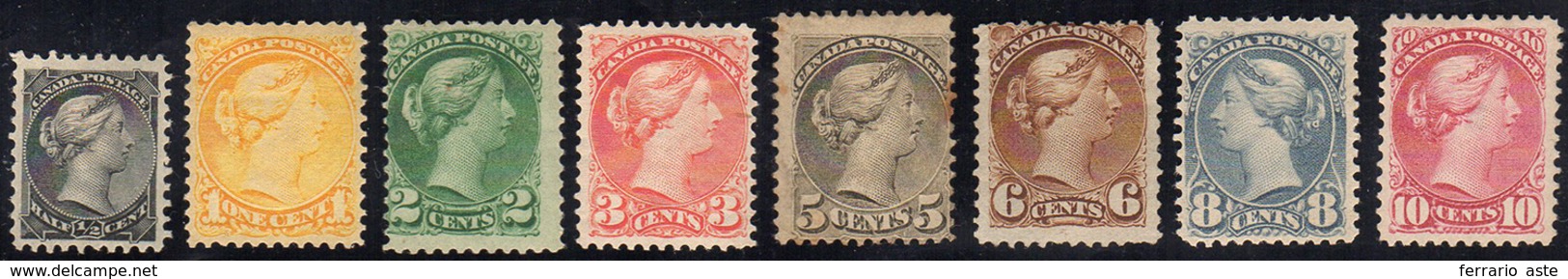 CANADA 1870/93 - Regina Vittoria (27/34), Gomma Originale, Perfetti. ... - Andere & Zonder Classificatie