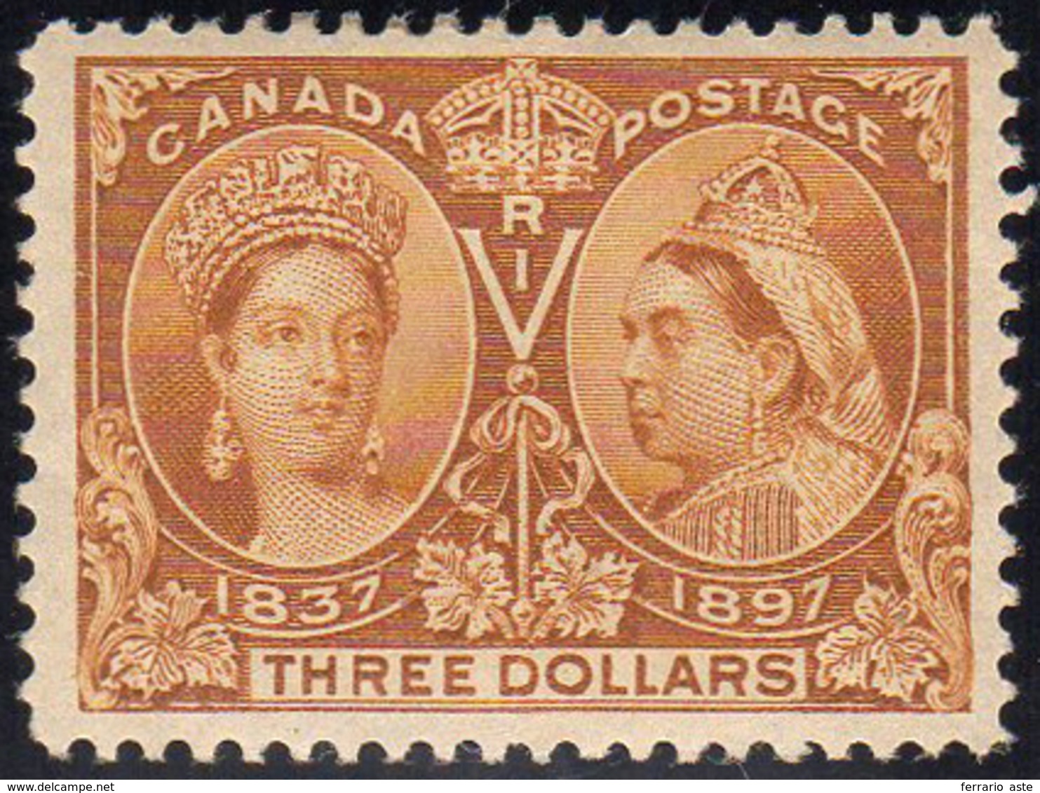 CANADA 1897 - 3 D. Anniversario Del Regno Di Vittoria (51), Gomma Integra, Perfetto. MNH. A.Diena, C... - Andere & Zonder Classificatie