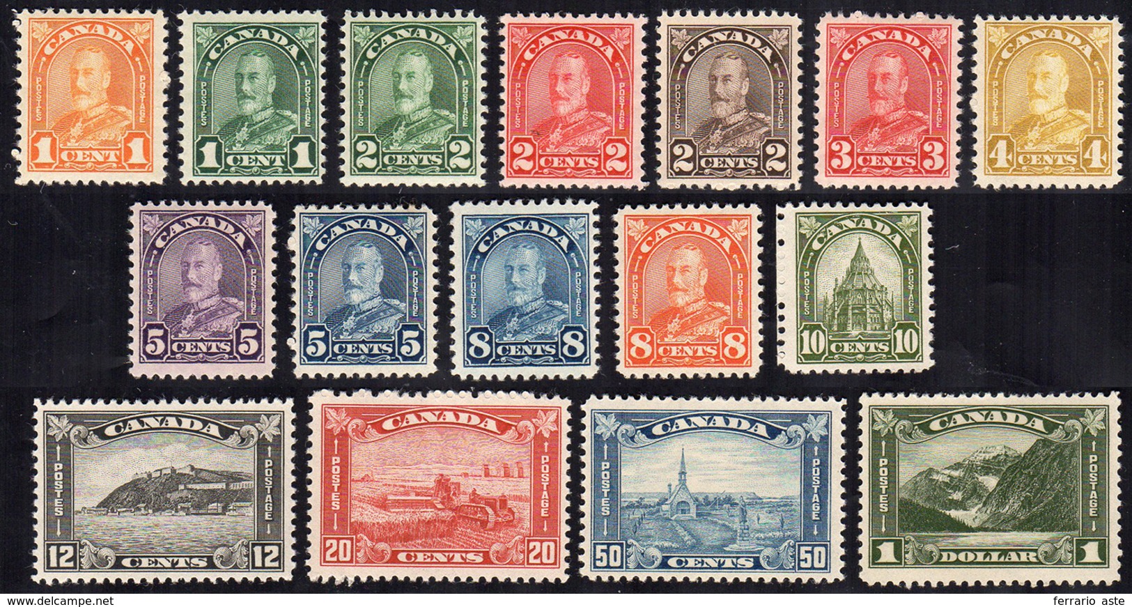 CANADA 1930/31 - Ordinaria, Dent. 11 (140/155), Gomma Originale, Integra Per Gli Alti Valori. ... - Andere & Zonder Classificatie