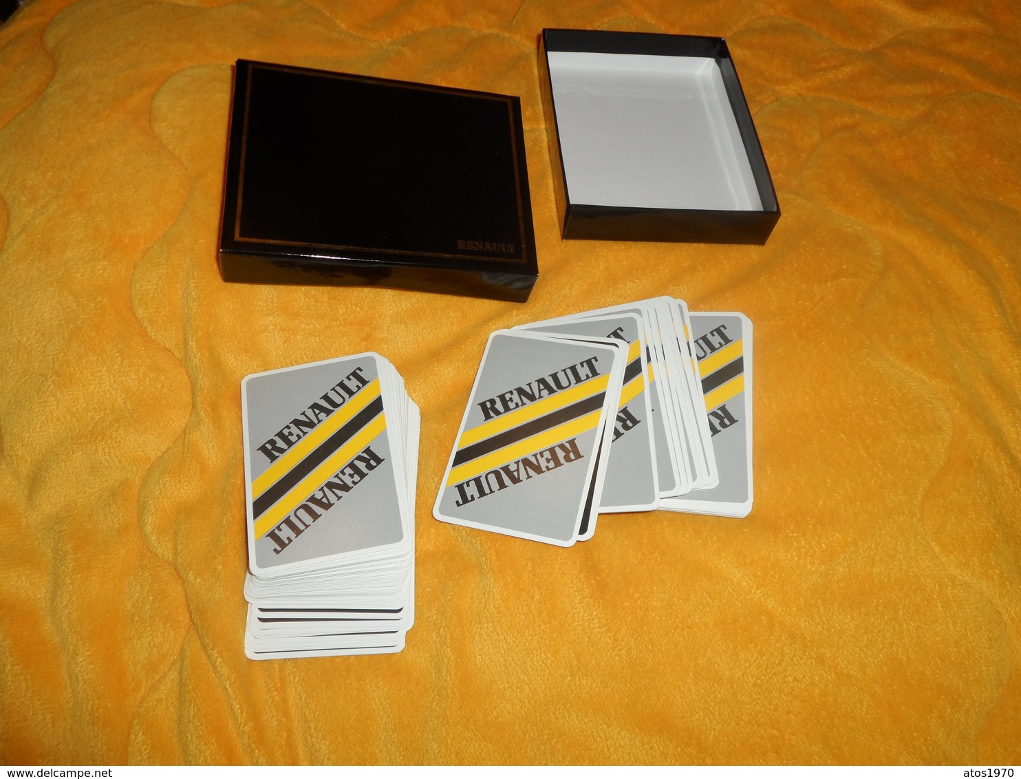 COFFRET AVEC 2 JEUX DE 54 CARTES PUBLICITE RENAULT. / MARQUE HERON DATE ?.. - 54 Cartes