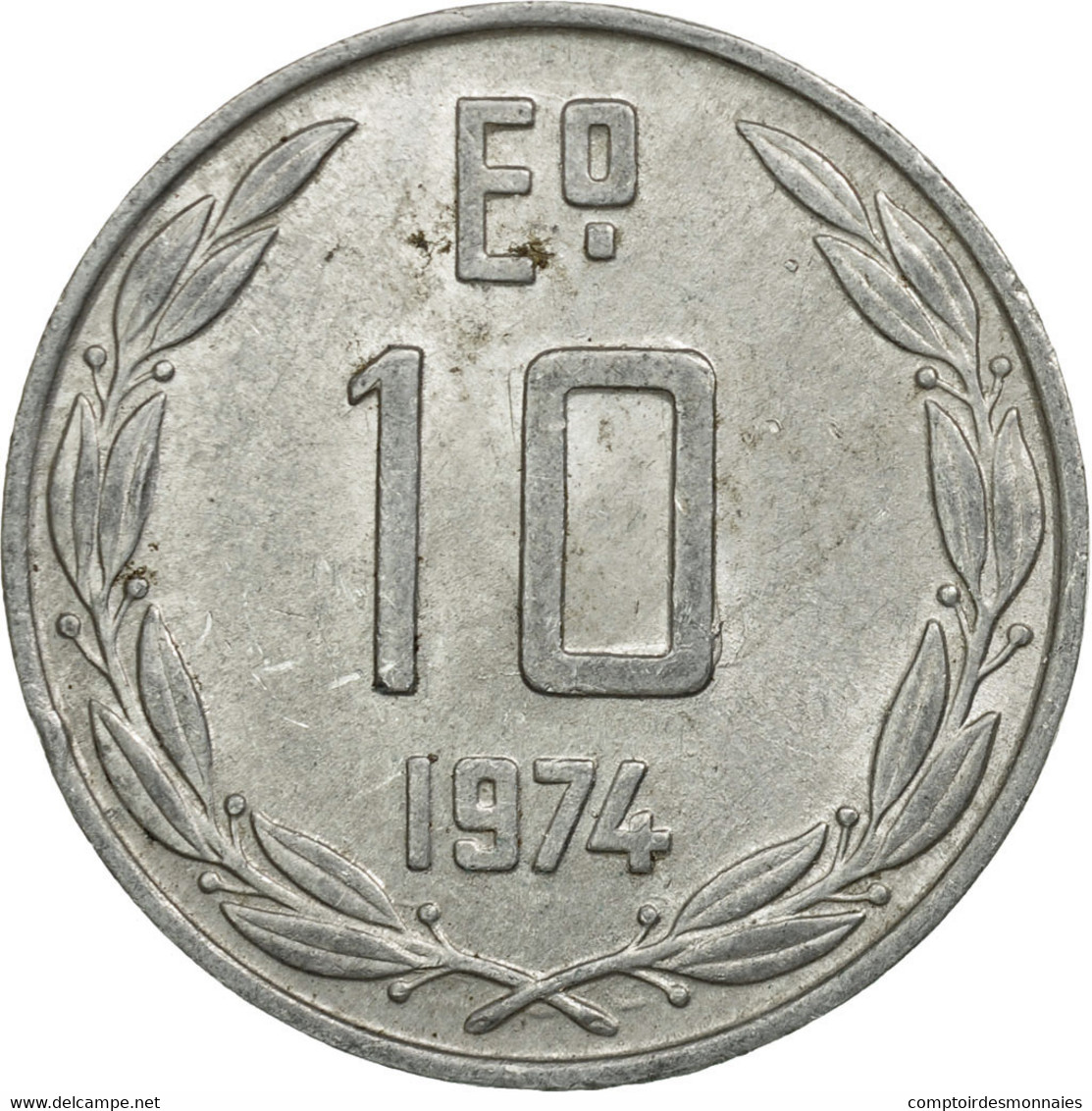 Monnaie, Chile, 10 Escudos, 1974, TTB, Aluminium, KM:200 - Chile