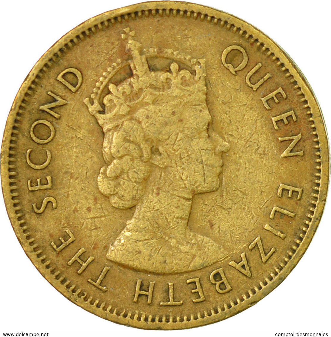 Monnaie, Hong Kong, Elizabeth II, 10 Cents, 1963, TB+, Nickel-brass, KM:28.1 - Hong Kong