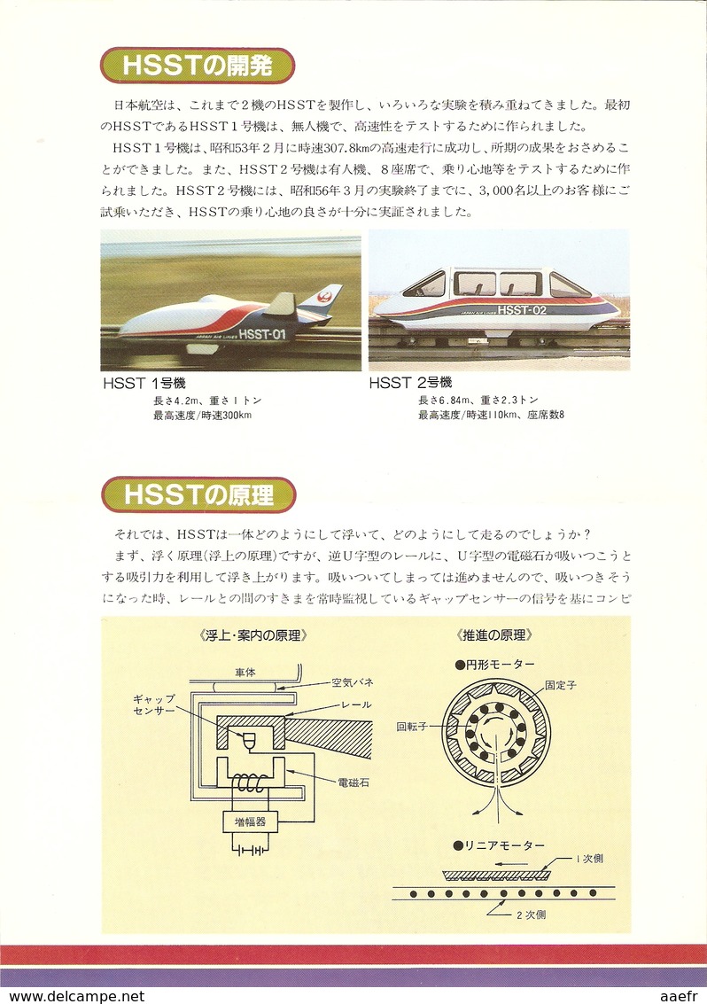 Ticket HSST 3 MAGLEV - Expo 85 De Tsukuba, Japon + Document -4/5/1985 - Train Magnétique - Monde