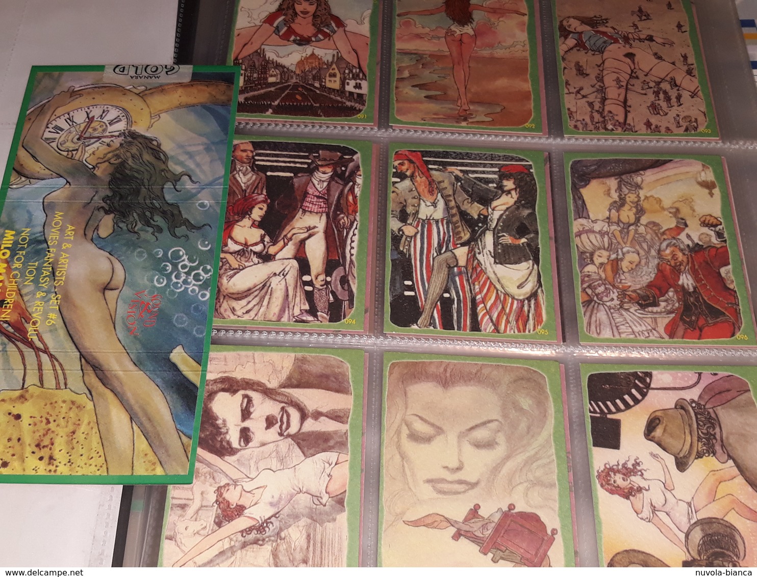 Milo Manara Art & Artists Set #6 Moviens Fantasi Gold Serie 49 Di 250 Set Comleto 21 Card - Altri & Non Classificati