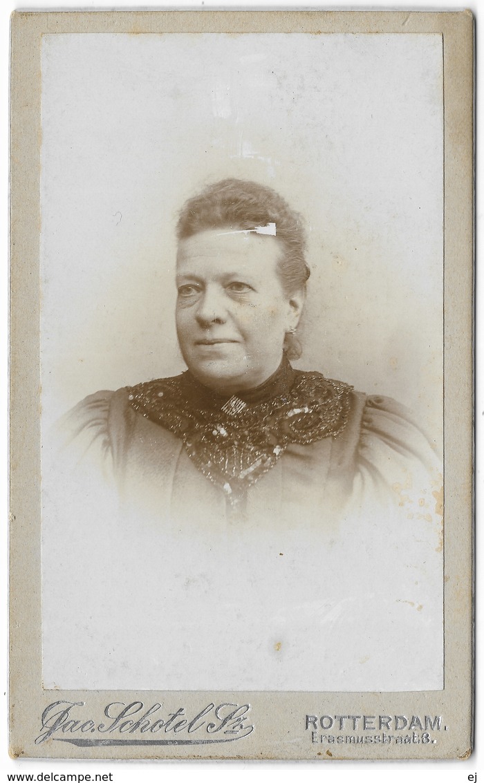 Woman Carte De Visite 1897 - Jac Schotel Rotterdam - Old (before 1900)