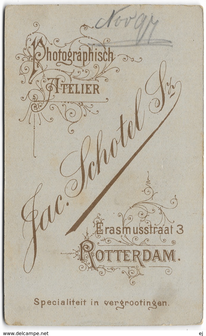 Woman Carte De Visite 1897 - Jac Schotel Rotterdam - Old (before 1900)