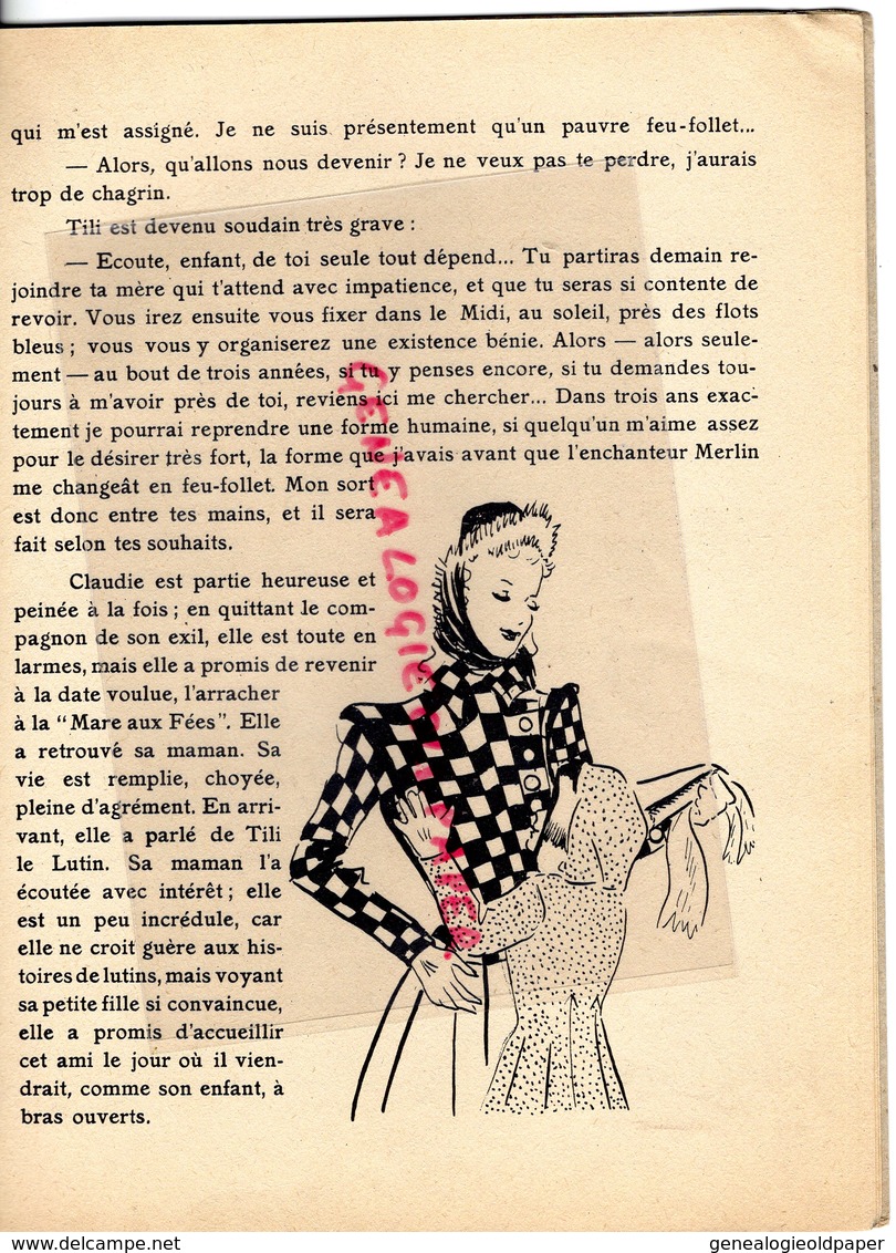 ENFANTINA- LA MARE AUX FEES-FEECONTE DE THERESE LE CAISNE-1946- ILLUSTRATEUR ROLAND MARCEL-EDITIONS PELICAN BLANC PARIS - Autres & Non Classés