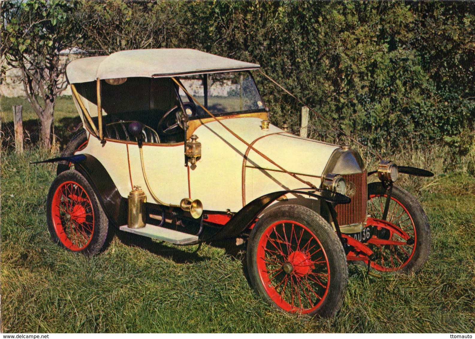 Zèbre Voiturette   (1910)  -  Carte Postale Pub. Trophirès - Voitures De Tourisme