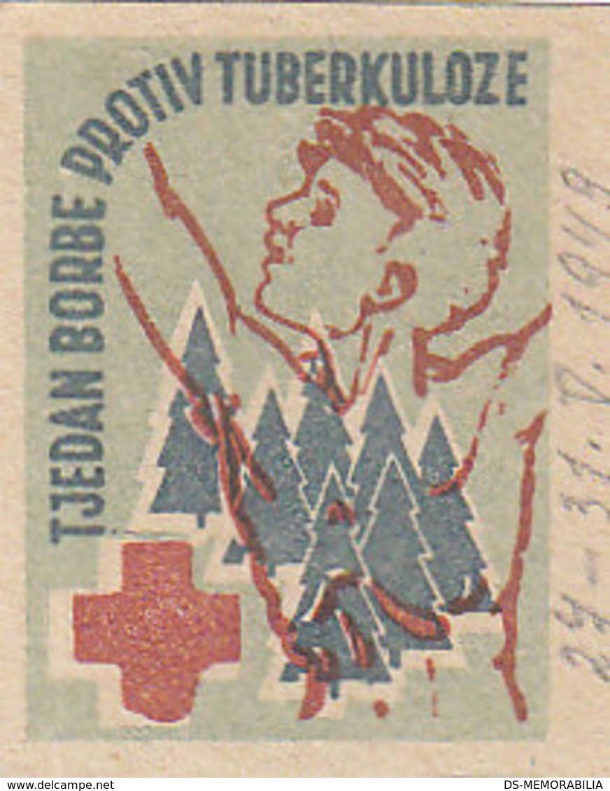 Yugoslavia Label Stamp Red Cross TBC Tuberculosis Fight - Liefdadigheid
