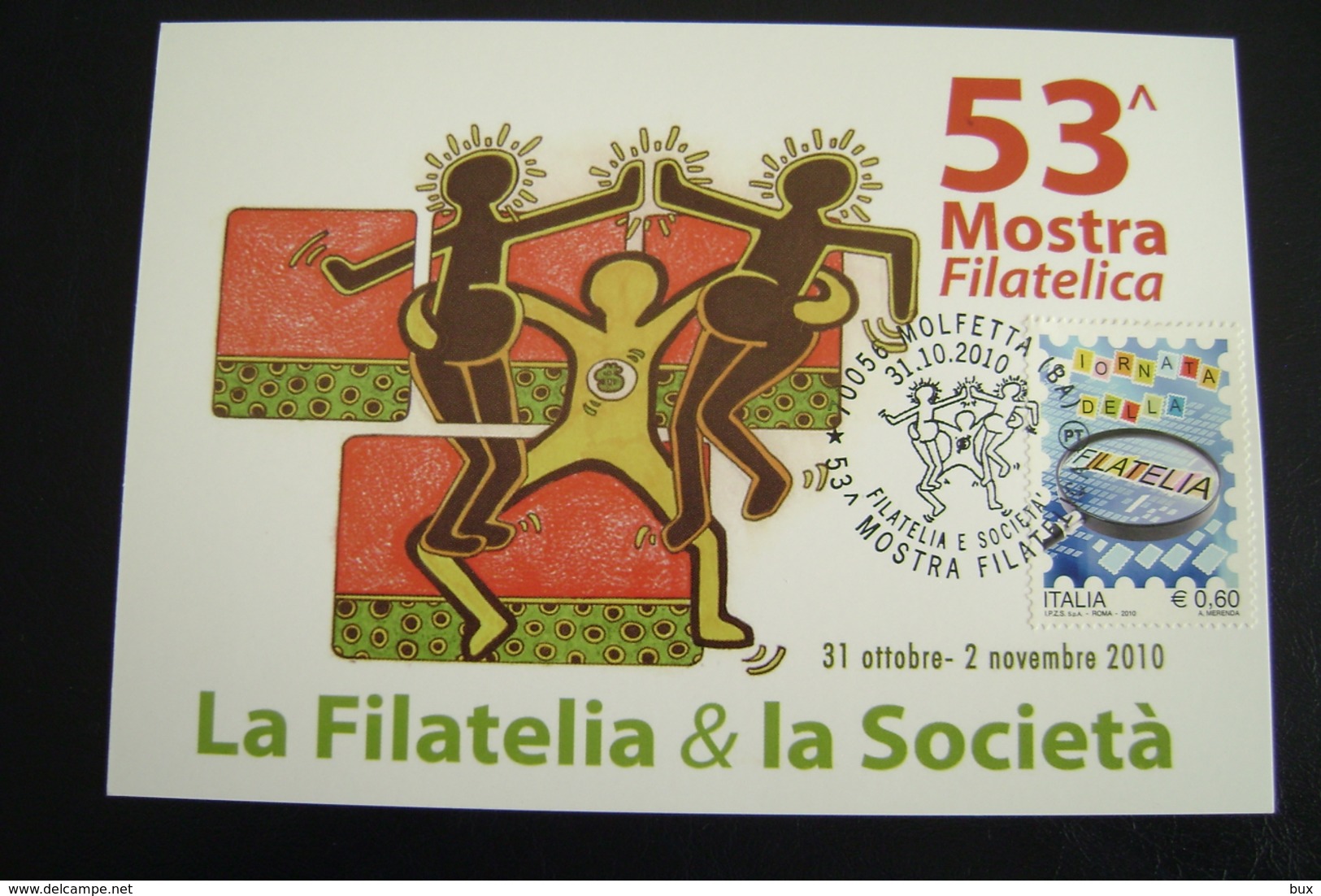 2010  53°    MOLFETTA  FDC MOSTRA FILATELICA FIRST DAY PREMIER JOUR MAXIMUM - Francobolli (rappresentazioni)