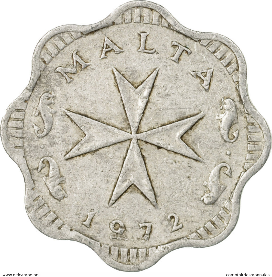 Monnaie, Malte, 2 Mils, 1972, British Royal Mint, TB, Aluminium, KM:5 - Malta