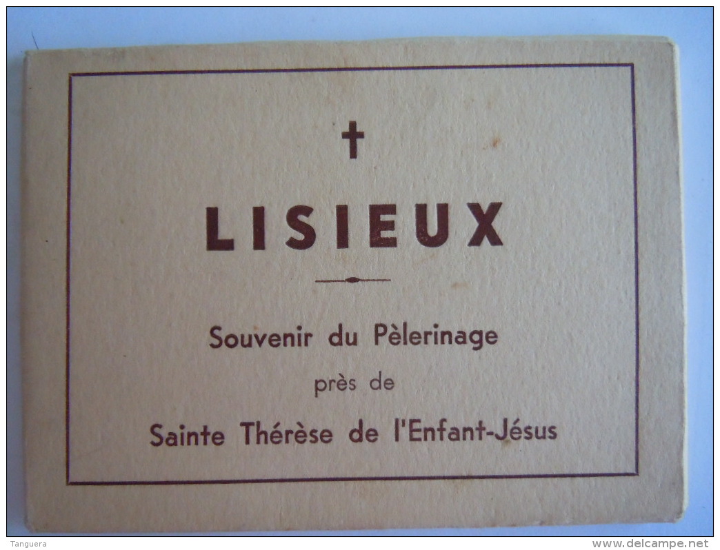 France Lisieux Souvenir Du Pèlerinage Près De Sainte Thérèse De L'Enfant-Jésus Pochette De 10 Vues Photos  9 X 6 Cm - Lieux