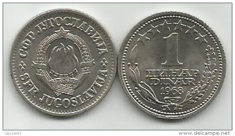 Yugoslavia 1 Dinar 1968.  KM#48 High Grade - Yougoslavie