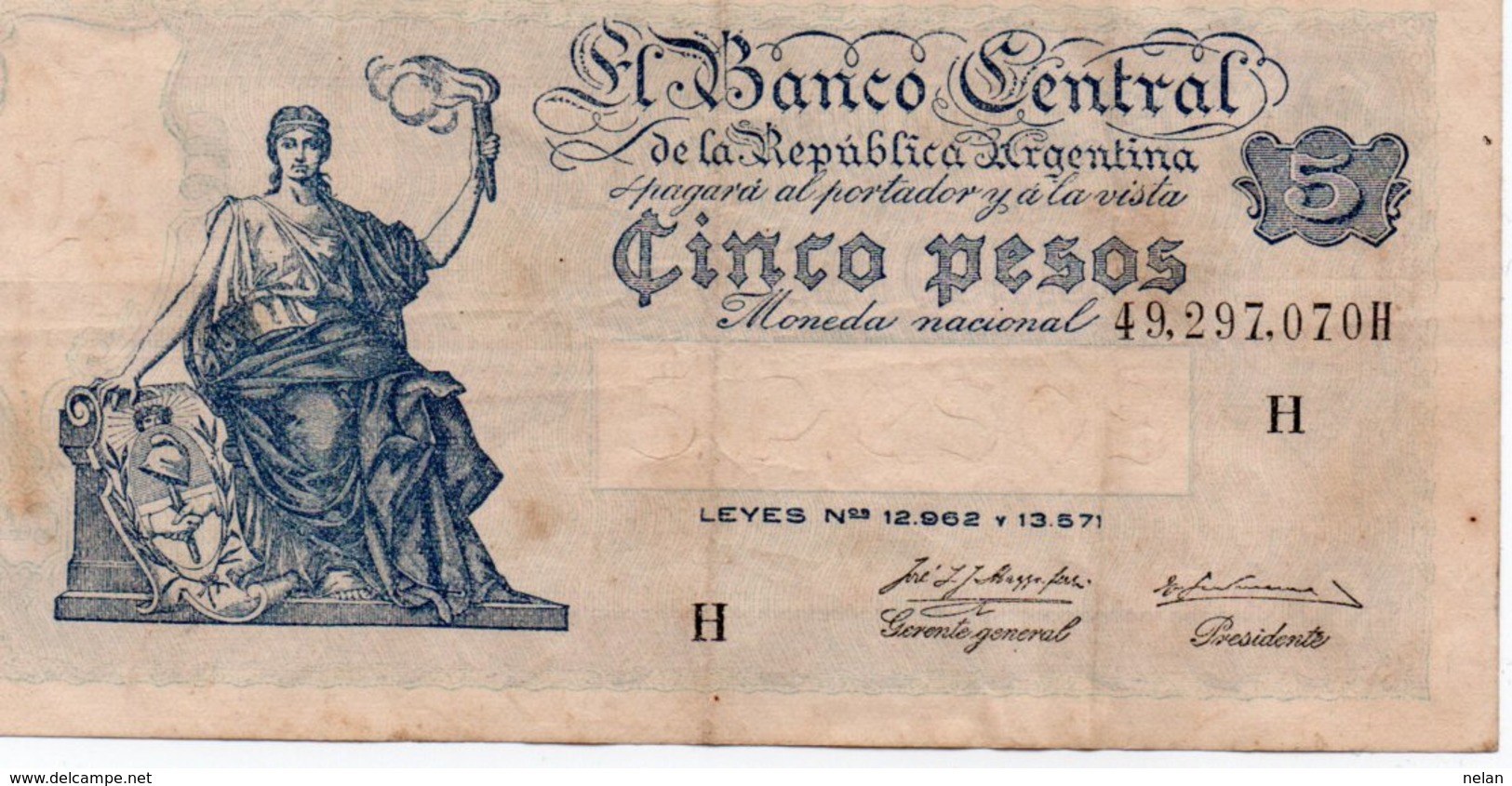 ARGENTINA 5 PESOS 1956 P-264 - Argentina