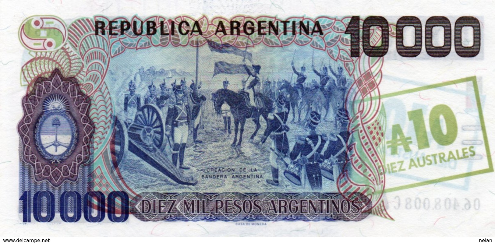 ARGENTINA 10 AUSTRALES 1985 P-322 UNC - Argentine