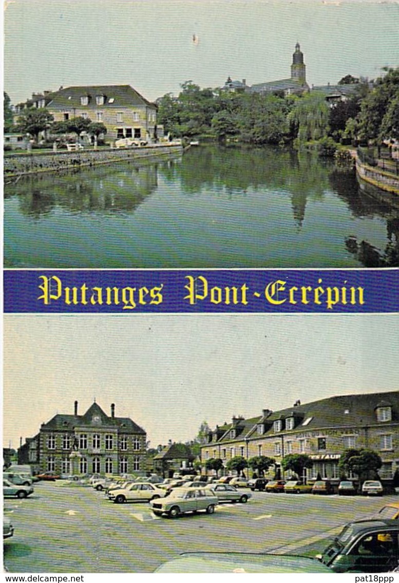 61 - PUTANGES PON ECREPIN : Bar Hotel Restaurant HOTEL DU LION VERD - CPSM Grand Format 1986 - Orne - Putanges