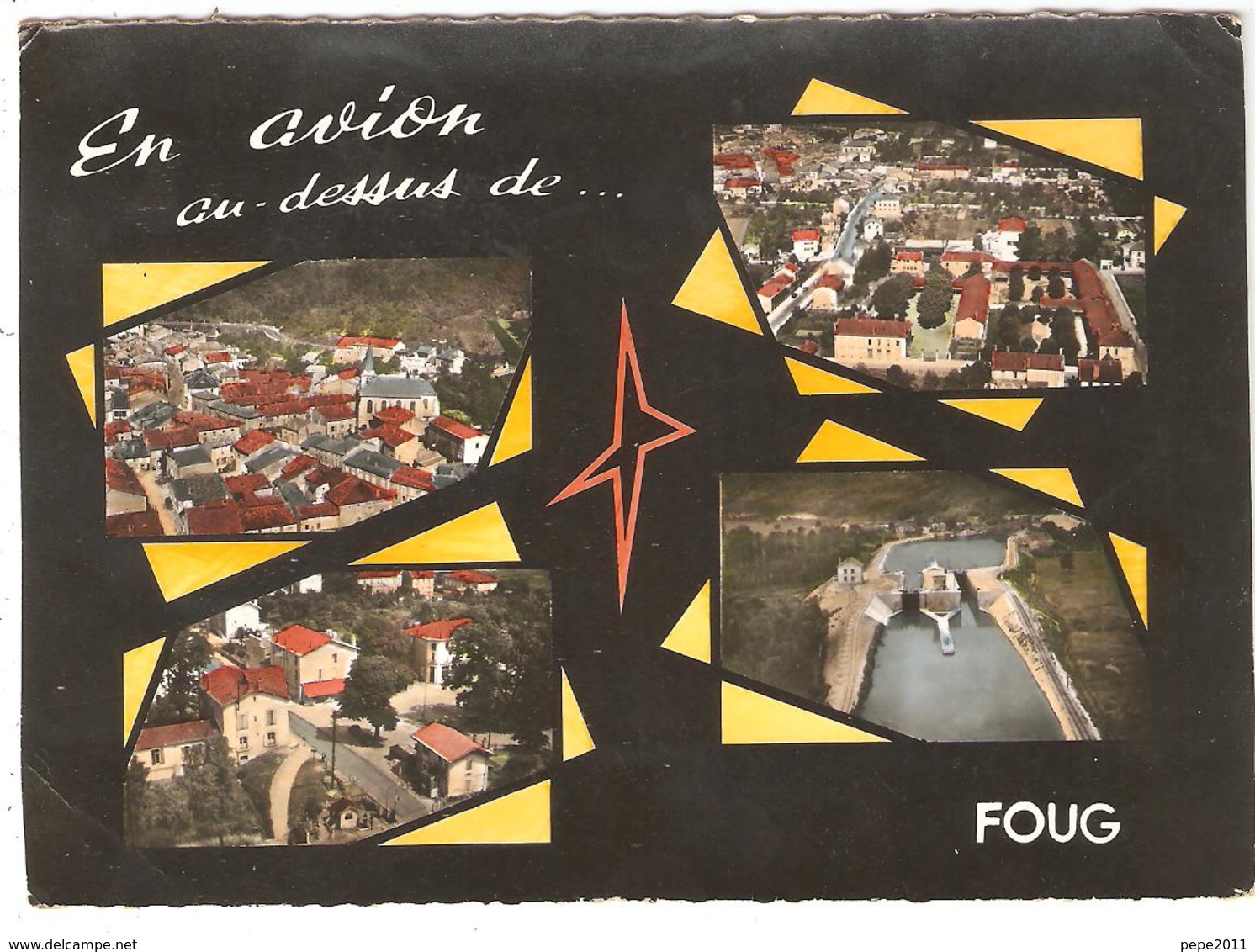 CPSM 54 En Avion Au-dessus De FOUG - Multivues Aériennes (peu Commune) - Foug