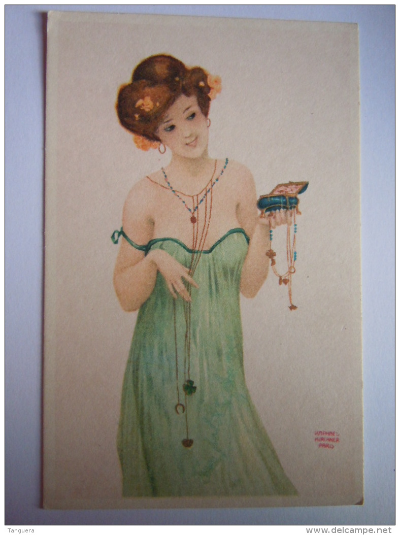 REPRO Pub Bio-tex Illustration Femme Avec Bijoux Vrouw Met Juwelen Kaphael Kirchner Pin-up - Pin-Ups