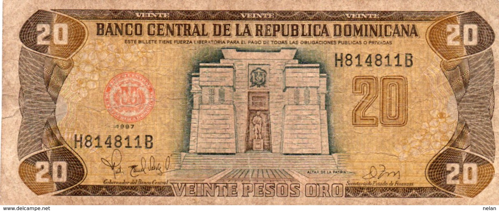 REP.DOMINICANA 20 PESO ORO 1997  P-154 - Repubblica Dominicana