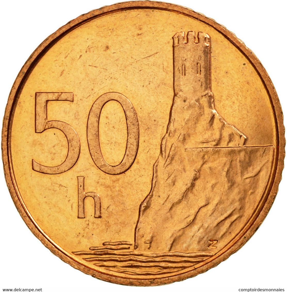 Monnaie, Slovaquie, 50 Halierov, 1996, SUP, Copper Plated Steel, KM:35 - Slovacchia