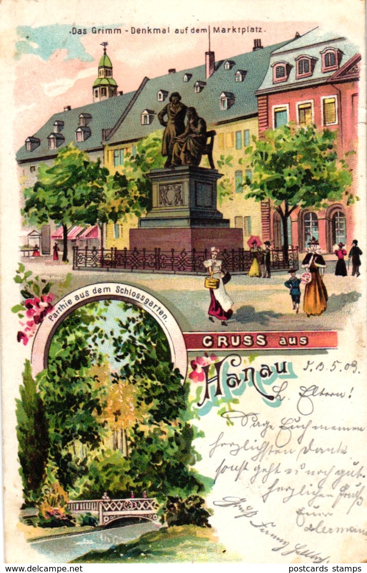 Hanau, Künstler-Litho, 1903 Nach Buchholz Im Harz Versandt - Hanau
