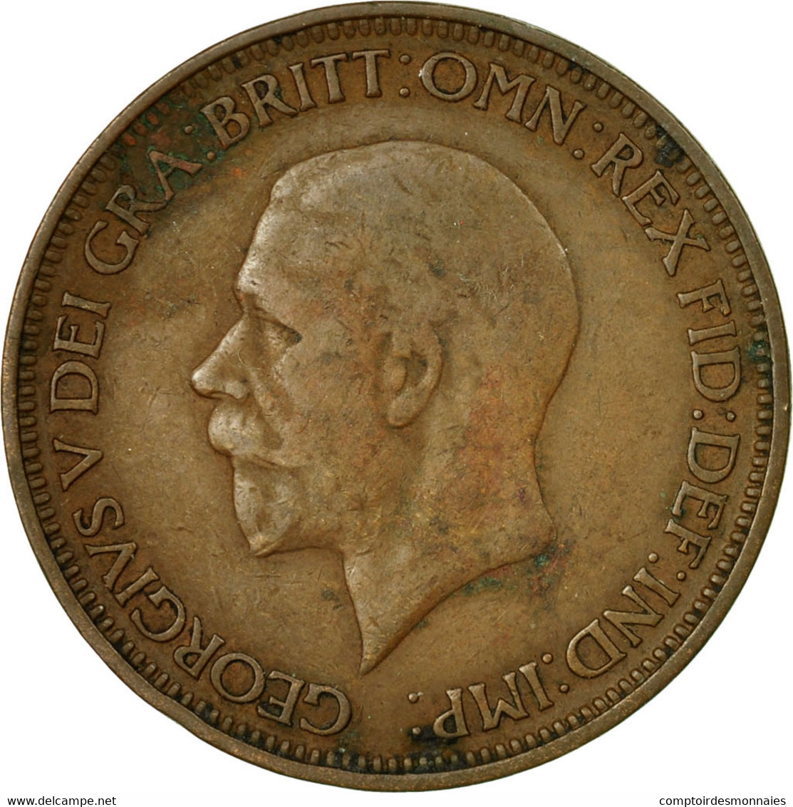 Monnaie, Grande-Bretagne, George V, 1/2 Penny, 1928, TTB, Bronze, KM:837 - C. 1/2 Penny