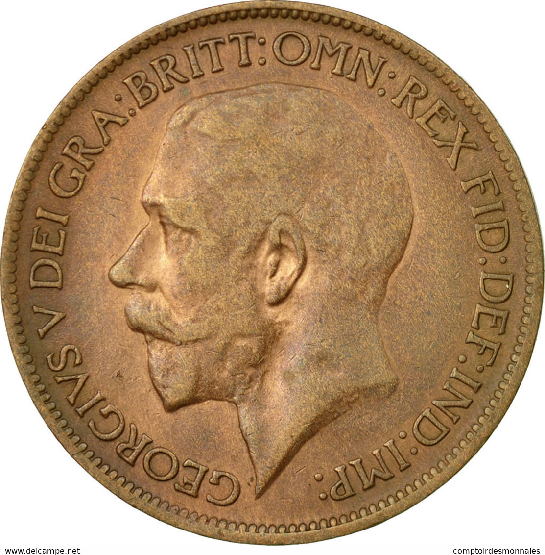 Monnaie, Grande-Bretagne, George V, 1/2 Penny, 1920, TTB, Bronze, KM:809 - C. 1/2 Penny