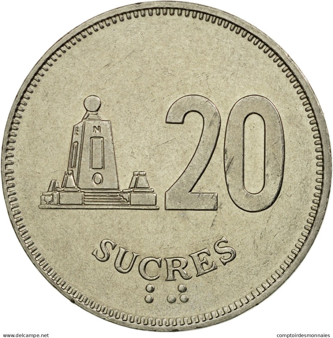 Monnaie, Équateur, 20 Sucres, 1991, SUP, Nickel Clad Steel, KM:94.2 - Equateur