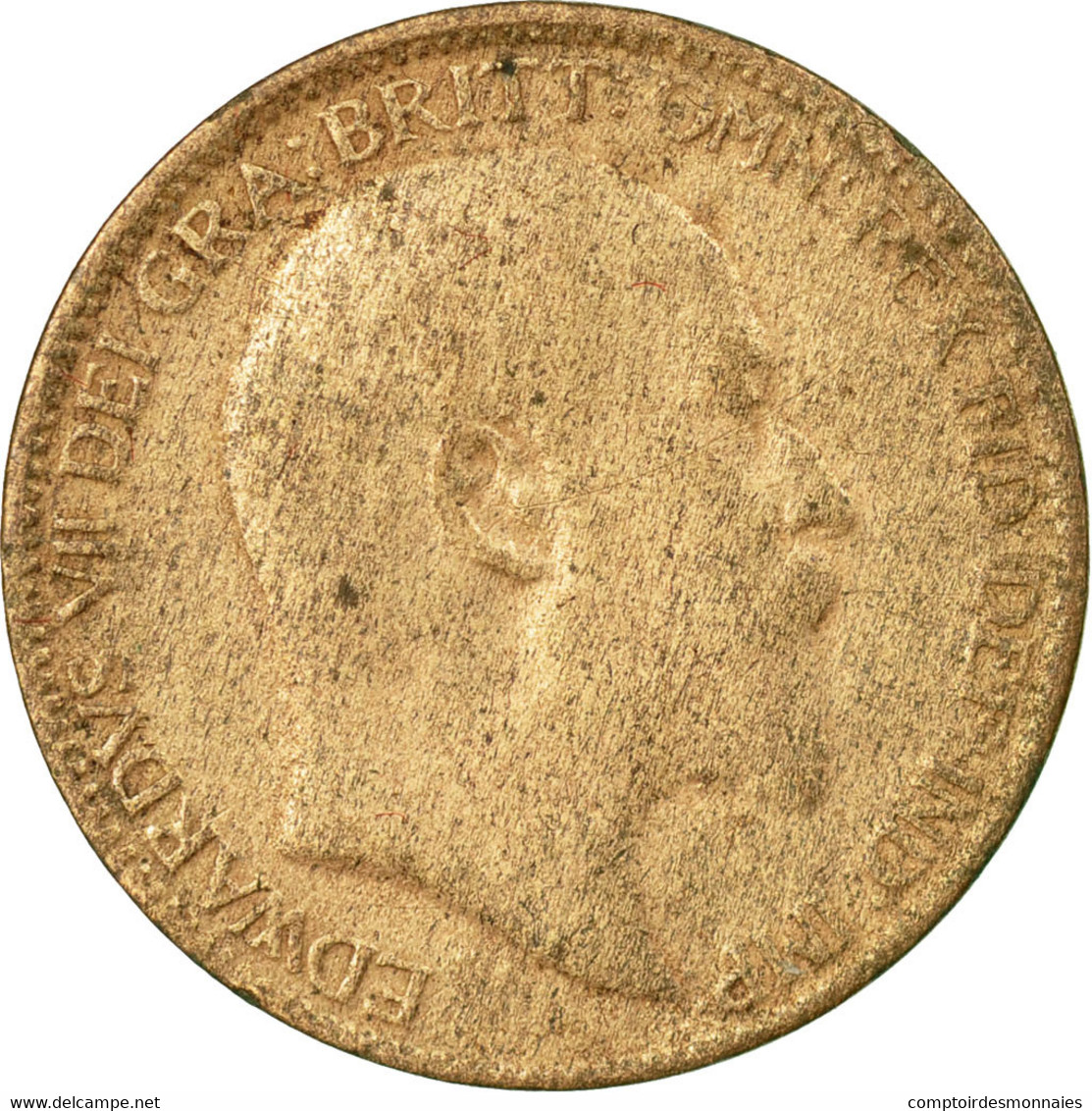 Monnaie, Grande-Bretagne, Edward VII, Farthing, 1907, TB+, Bronze, KM:792 - B. 1 Farthing