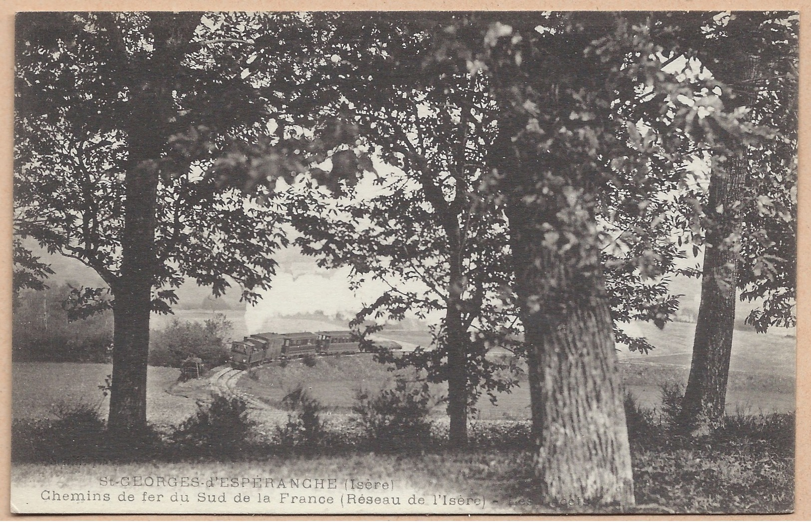 Saint-Georges D'Espérance -Train Et Locomotive à Vapeur Années 1910s - Chemins De Fer Du Sud De La France - Le Train - Other & Unclassified