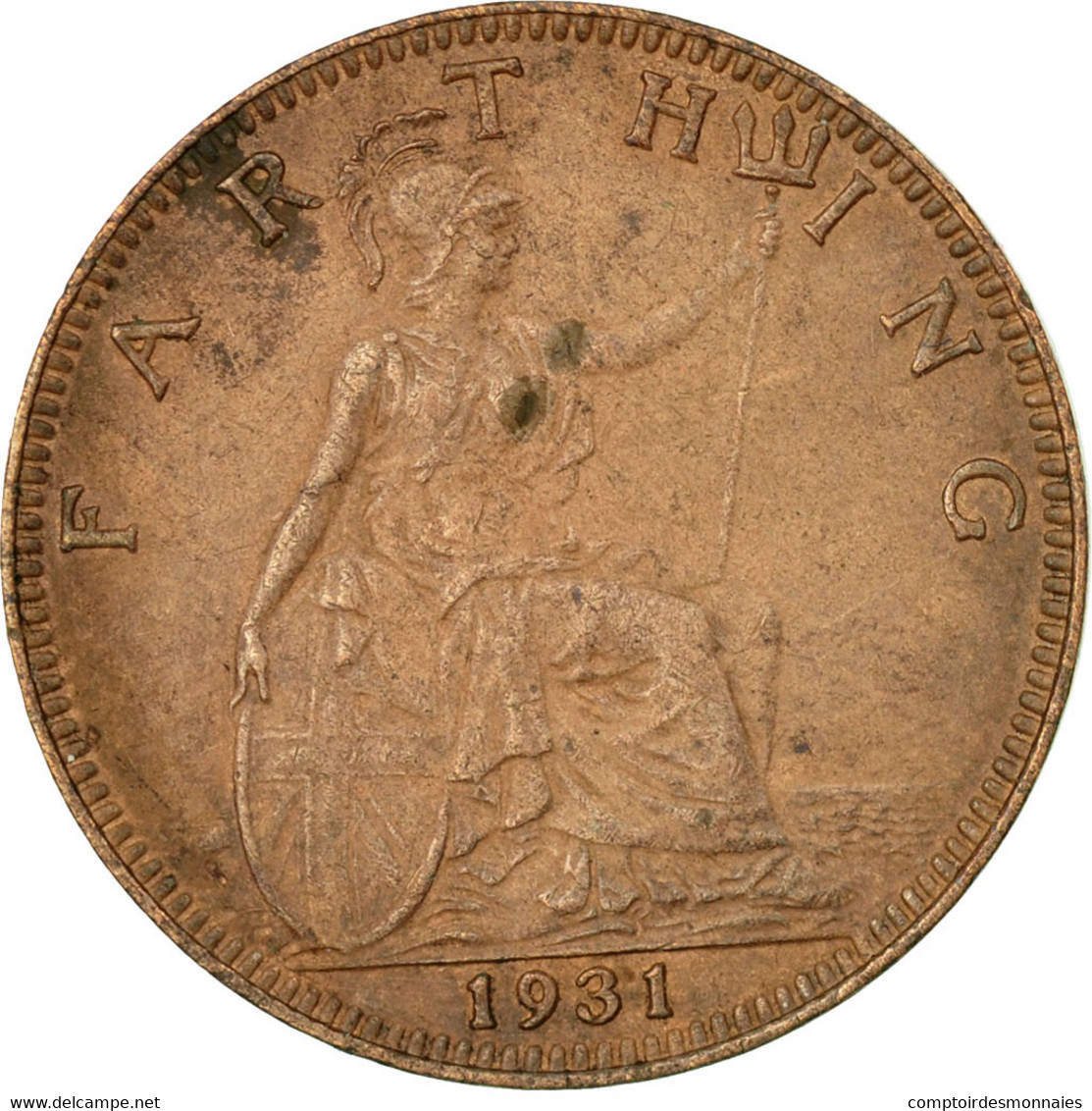 Monnaie, Grande-Bretagne, George V, Farthing, 1931, TB+, Bronze, KM:825 - B. 1 Farthing