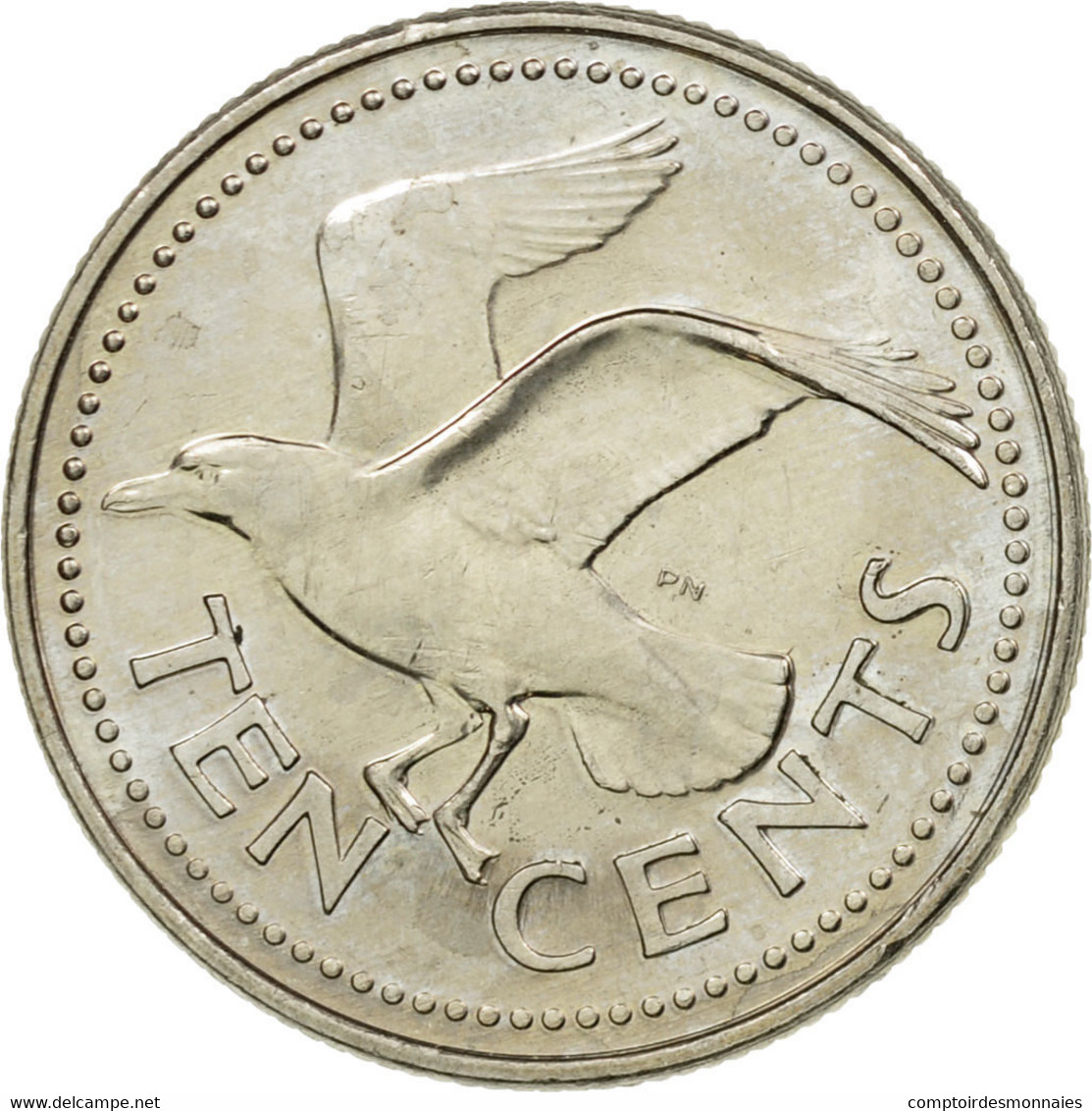 Monnaie, Barbados, 10 Cents, 1990, Franklin Mint, SUP, Copper-nickel, KM:12 - Barbados