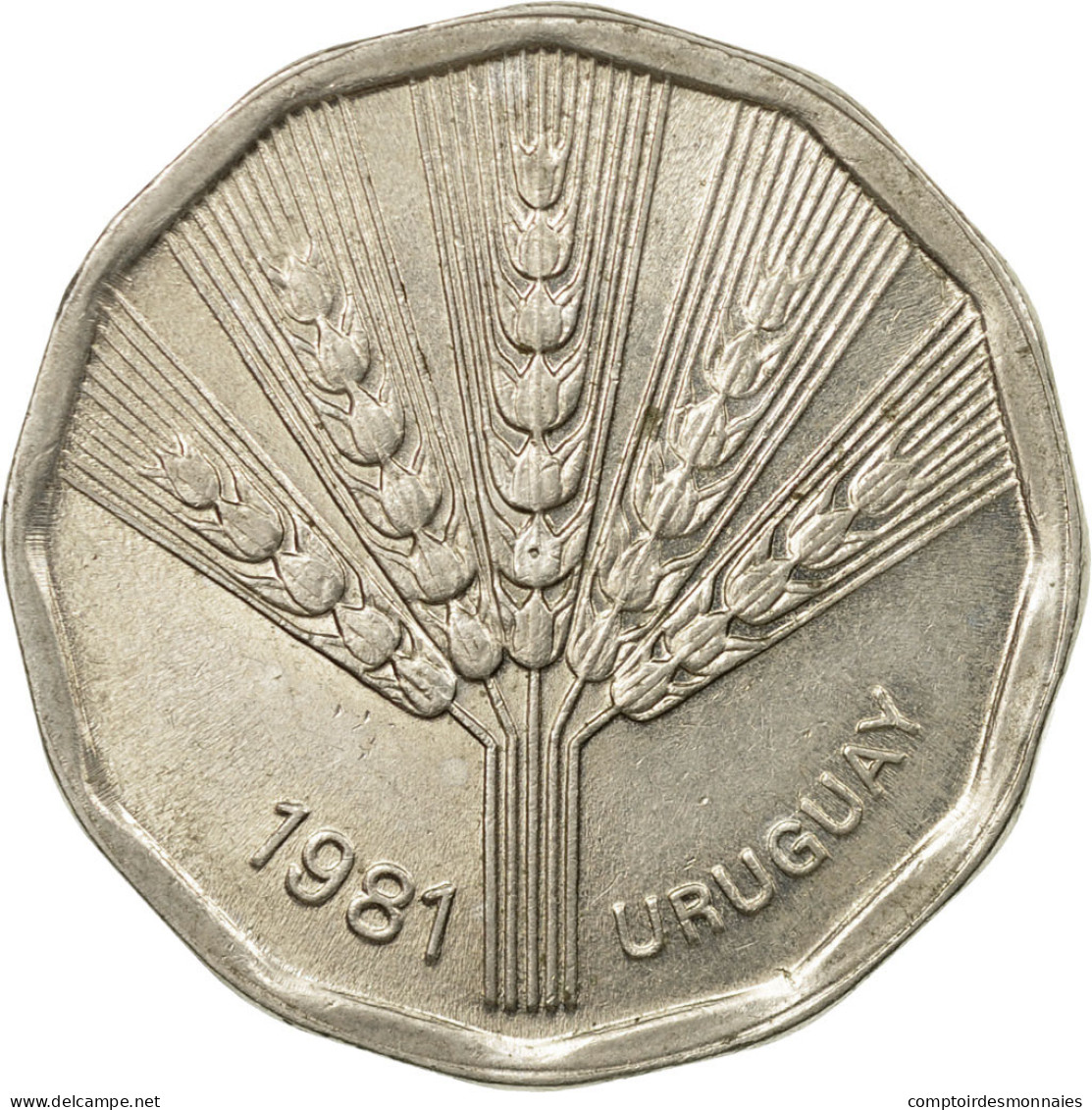 Monnaie, Uruguay, 2 Nuevos Pesos, 1981, TTB, Copper-Nickel-Zinc, KM:77 - Uruguay