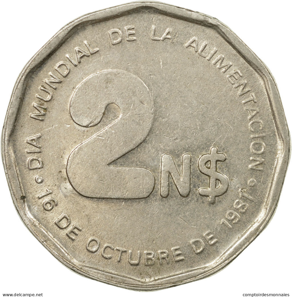 Monnaie, Uruguay, 2 Nuevos Pesos, 1981, TTB, Copper-Nickel-Zinc, KM:77 - Uruguay