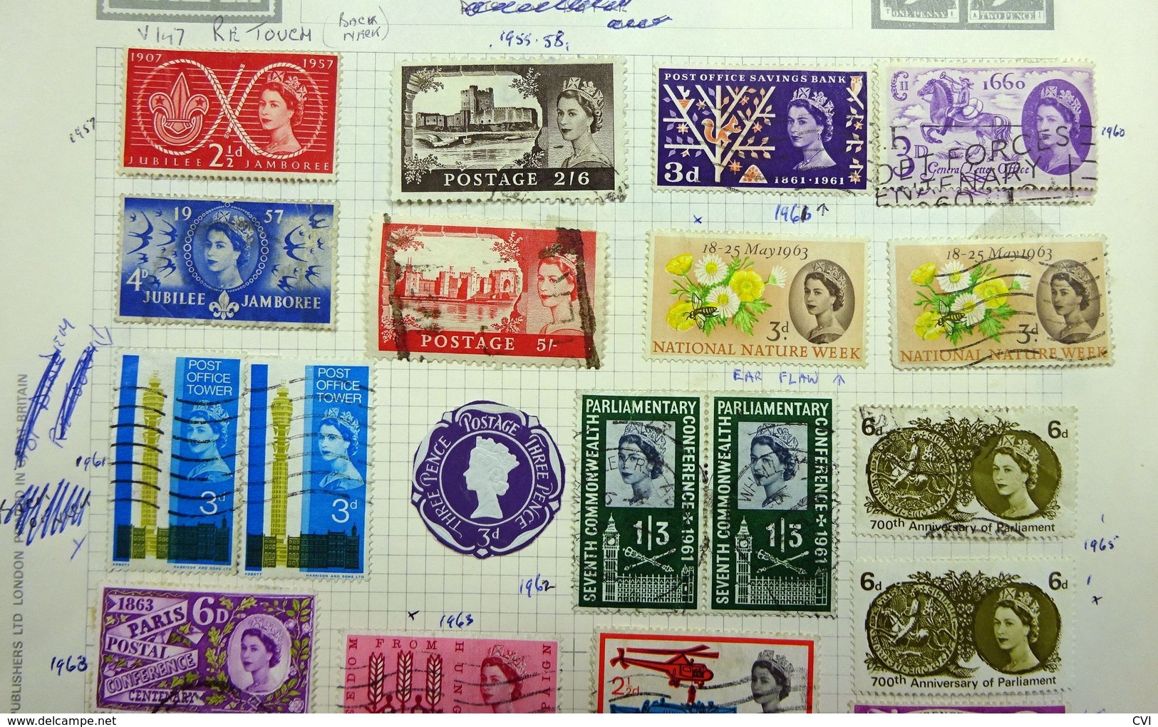 GB QEII 1952 - 1971 Pre-Decimal Selection, Errors, Postal Strike Covers, Letter from Stanley Gibbons, etc.