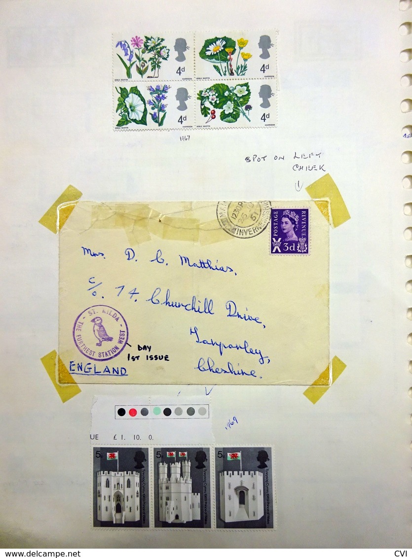 GB QEII 1952 - 1971 Pre-Decimal Selection, Errors, Postal Strike Covers, Letter from Stanley Gibbons, etc.