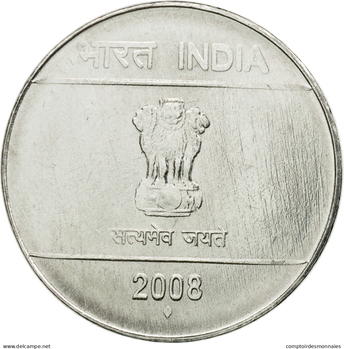 Monnaie, INDIA-REPUBLIC, Rupee, 2008, TTB, Stainless Steel, KM:331 - India