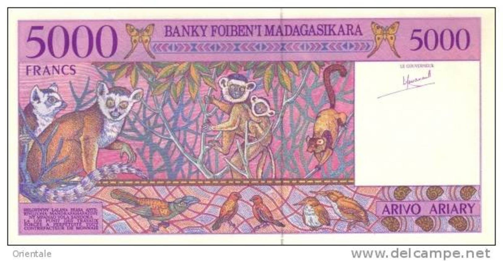 MADAGASCAR P. 78b 5000 F 1995 UNC - Madagascar