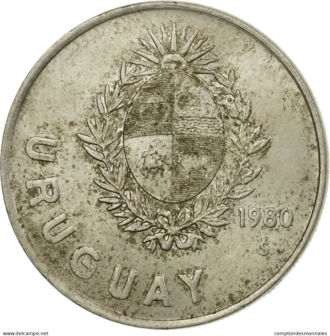 Monnaie, Uruguay, Nuevo Peso, 1980, Santiago, TTB, Copper-nickel, KM:74 - Uruguay